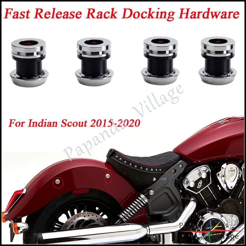 For Indian Scout Bobber Sixty Twenty ABS 2015-2020 Motorcycle Aluminum Rear Sissy Bar Backrest Fast Release Mounting Coil Kit