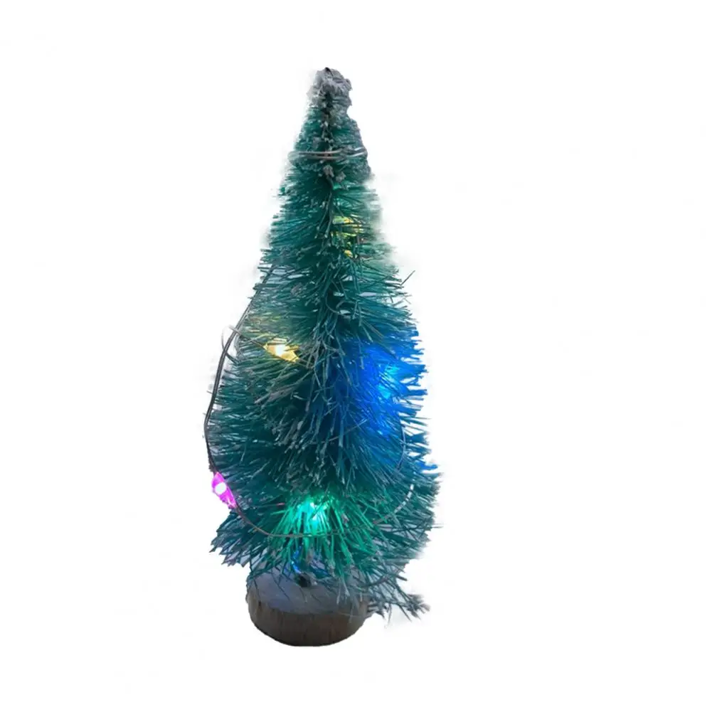 

Small Smooth Surface Adorable Scene Prop Flashing Dollhouse Desktop Holiday Decor Glow Christmas Tree Toy for Role Play