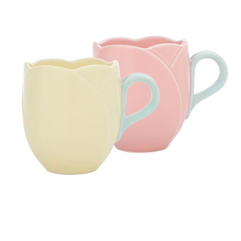 

Керамическая кофейная кружка 350 мл, молочная чашка, модная офисная чашка, розовая, желтая Питьевая Посуда, праздничный подарок
