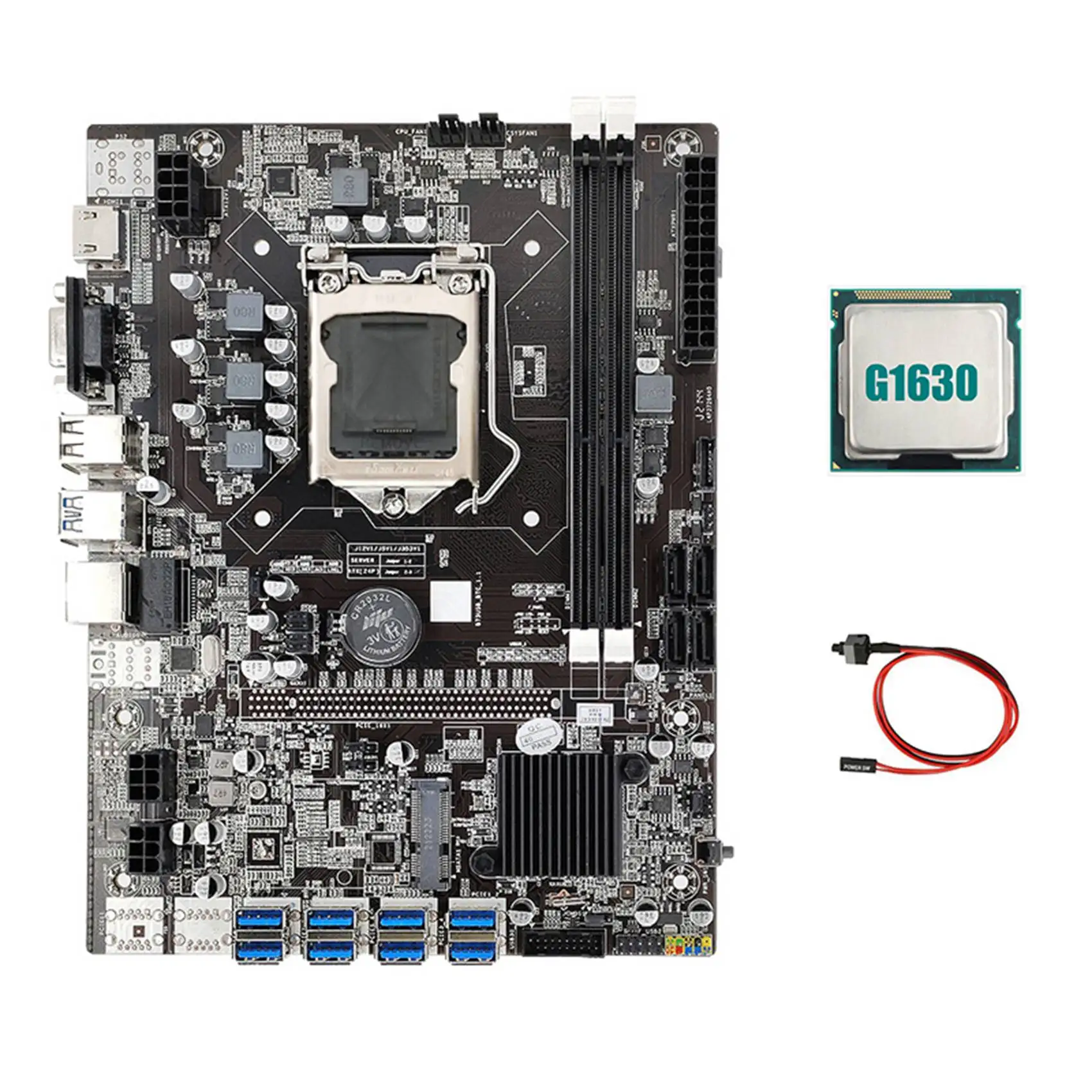 

Материнская плата B75 USB ETH 8xpcie USB адаптер + процессор G1630 + кабель переключения LGA1155 DDR3 MSATA B75 USB материнская плата для майнинга