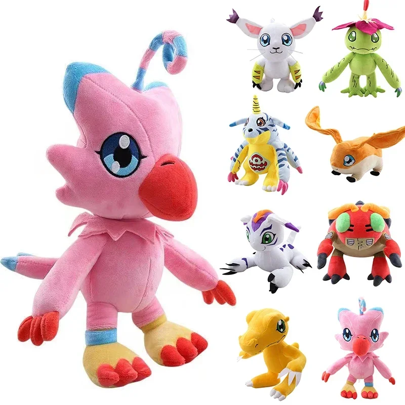 Фото Digimon Приключения плюшевая игрушка Caryoon мягкие куклы Patamon Agumon Tailmon Gomamon Piyomon Gabumon Tentomon Plushie фигурки подарки №1
