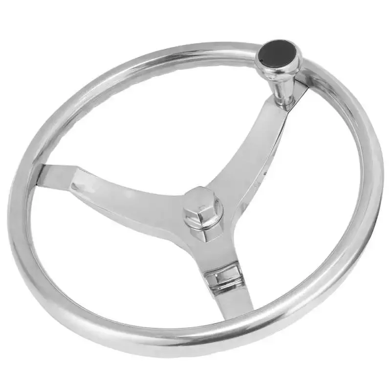 3 Spoke Steering Wheel 13.5in Diameter Boat Steering Wheel Efficient for Marine Hardware