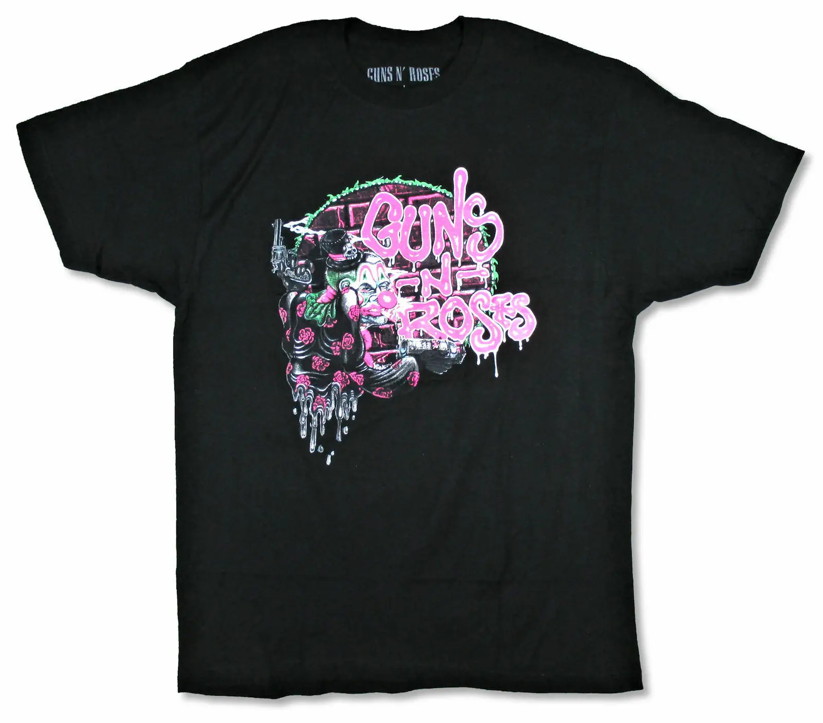 

Guns N Roses Graffiti Clown Black T-Shirt NEW