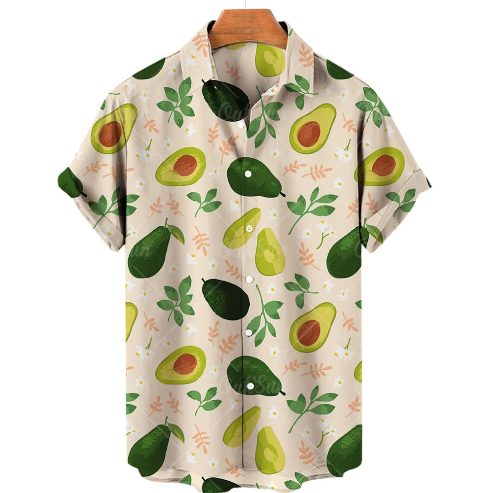 

2022 European and American fashion men's Hawaiian shirt men's casual color floral print beach shirt short sleeve plus size 5XL