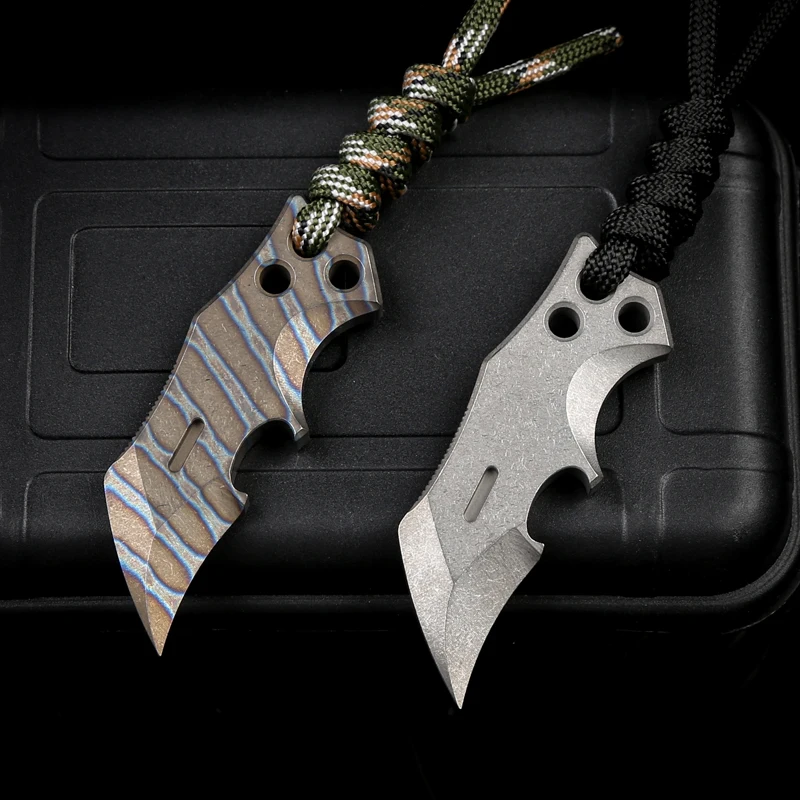 

TC4 Titanium Alloy Small Crowbar Multifunctional Claw Knife Crowbar Bottle Opener EDC Self-defense Tool