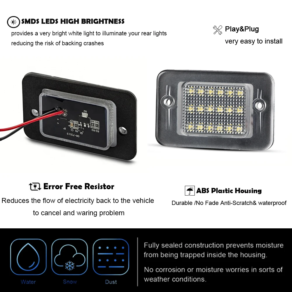 Фонари 18SMD для заднего бампера и номерного знака Land Rover Discovery Series 1 2 L318 задние