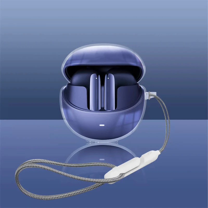 Фото Прозрачный защитный чехол из ТПУ для беспроводных наушников QCY MeloBuds Pro, пылезащитный противоударный корпус, мягкий чехол №1