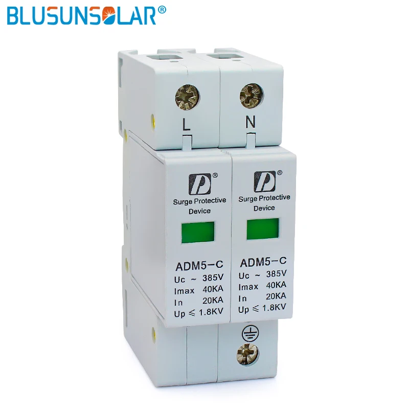 (1 шт./партия) высокое качество 2P 20-40kA 110V 220V 380V AC Din Rail SPD устройство защиты от перенапряжения низкого напряжения