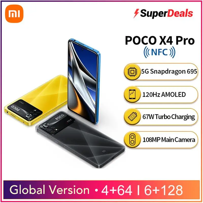 

POCO X4 Pro 5G Global Version Smartphone 108MP Triple Camera 120Hz AMOLED FHD+ Display 67W Turbo Charging