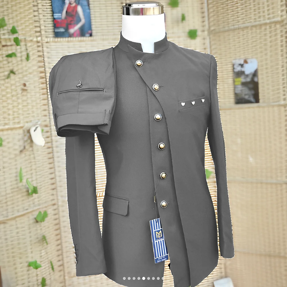 Мужской костюм в африканском стиле из 2 предметов однобортный Блейзер свадебный