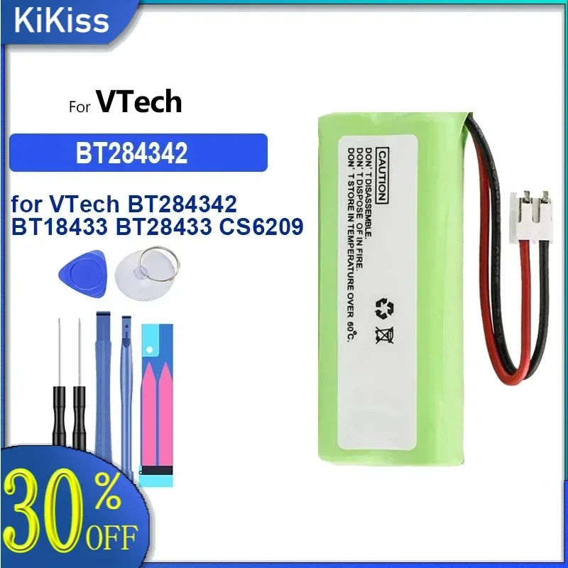 Аккумулятор 800мАч для VTech BT 284342 BT18433 BT28433 CS6209 CS6219 CS6229 BT8001 BT8300