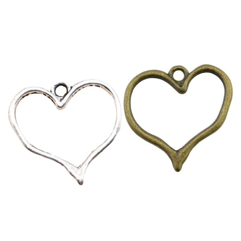 

Y51E Pack of 10/20 DIY Heart Shaped DIY Necklace Bracelet Jewelry Making Supplies