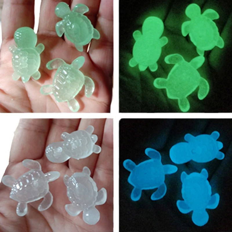 10 шт. Мультяшные светящиеся маленькие черепахи микро-пейзаж сделай сам смола