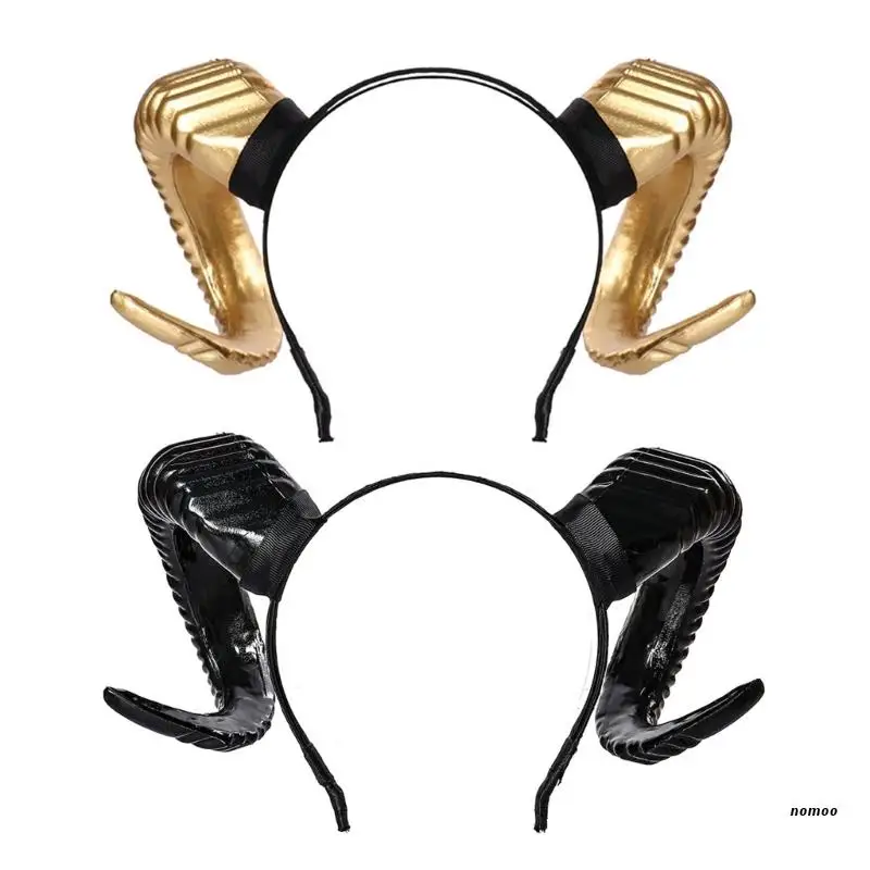 

Тиара в форме черного овечьего Рога головная повязка для косплея реквизит для фотосъемки вечеринки