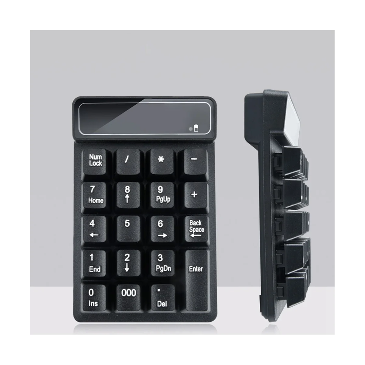 

2.4GHz Wireless Keyboard Mini USB Numeric Keypad 19 Keys Number Pad Numpad Receiver for Accounting Laptop PC Computer(A)