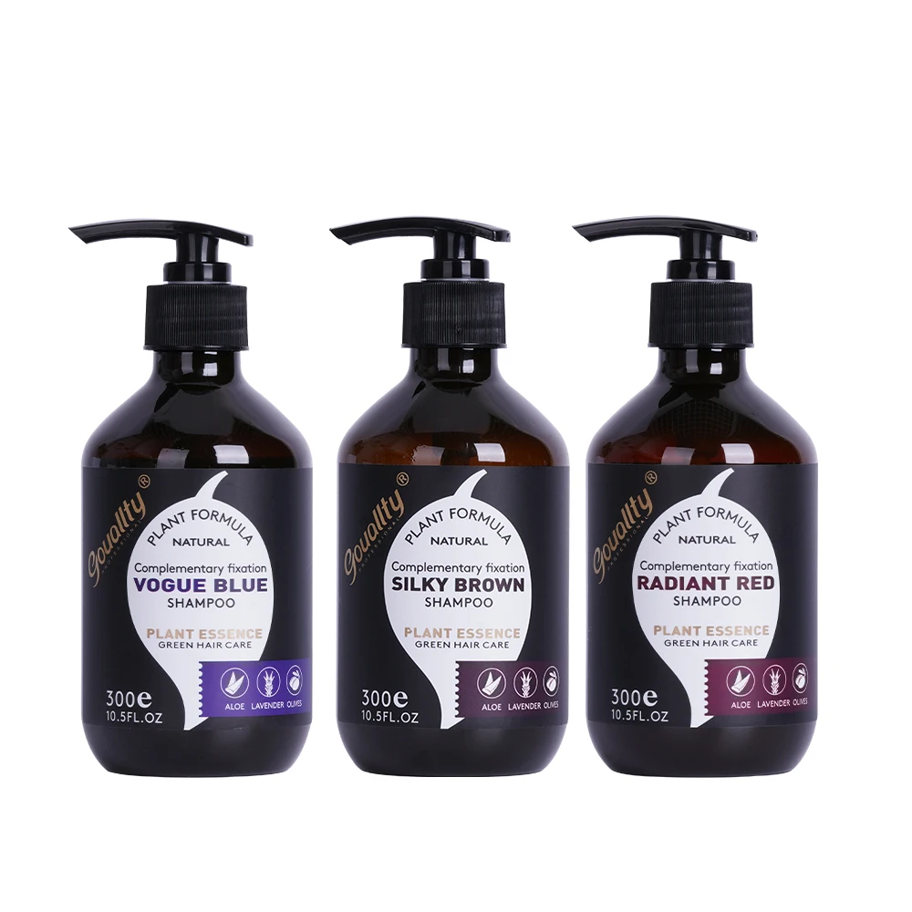 

Hair Dye Care Shampoo Color Depositing Cruelty-free Vegan Citric Acid Red Purple Brown Plant Aloe Lavender Olives Color Shampoo