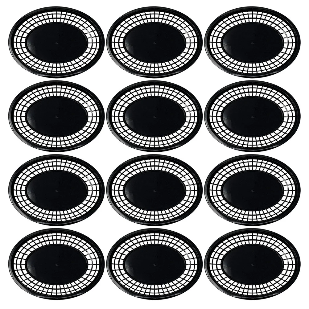 

12pcs Household Food Baskets Multi-function Bread Baskets Kitchen Chip Baskets Snack Accessory