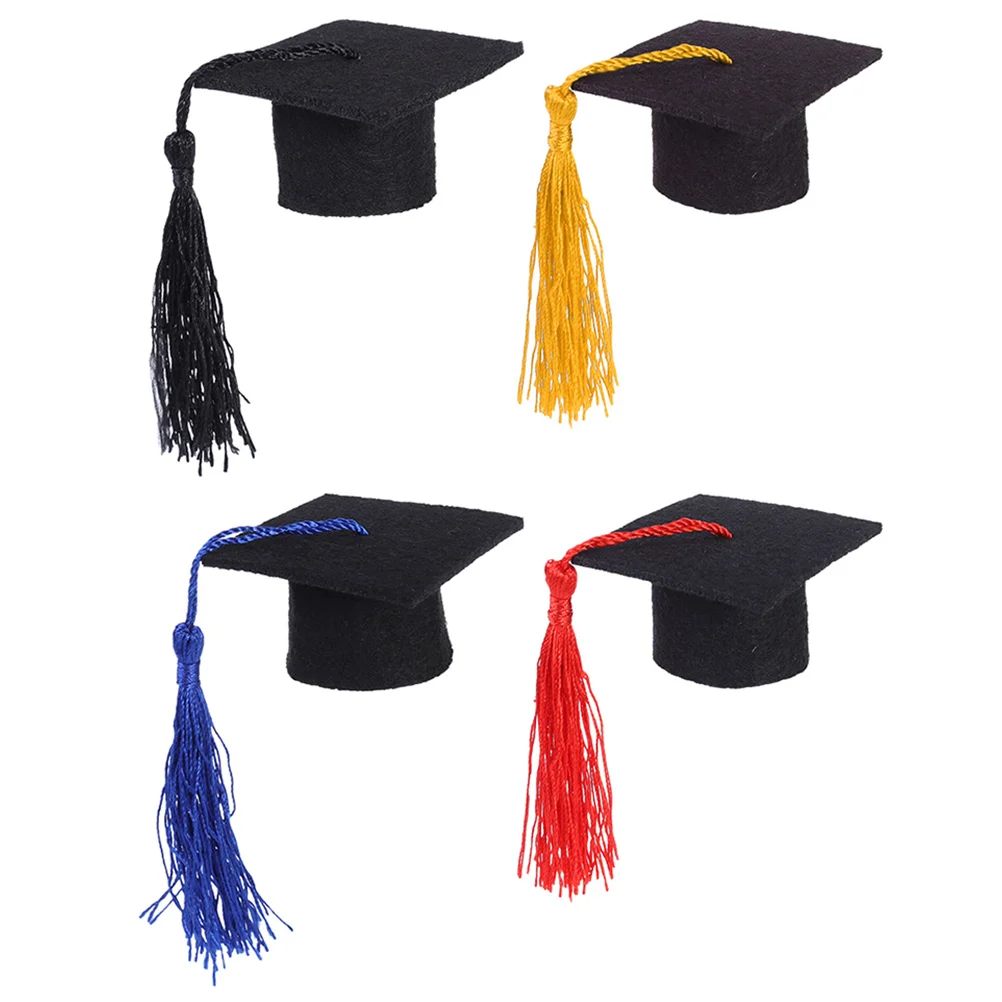 

Graduation Pet Cap Hat Mini Bachelor Grad Costume Accessories Caps Hamster Clothes Dog Bottle Topper Dragon Bearded Tassels