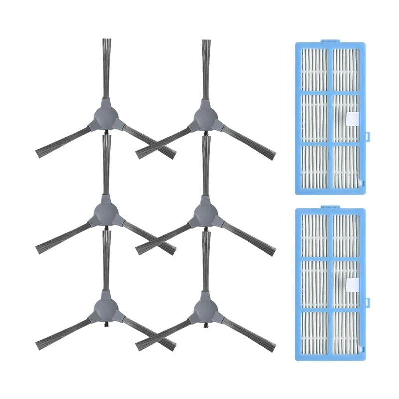 

Suitable For Coredy 3500 R3500 R3500S Robot Vacuum Cleaner Replacement Kit, 6 Side Brush And 2 Filter