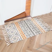 nordic cotton and linen floor mat national wind carpet door mat mat door mat bedroom non slip mat home bohemian machine wash