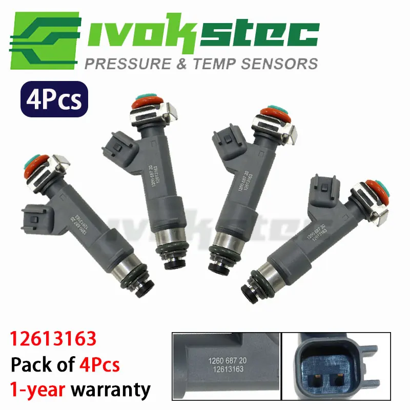 

Набор из 4 топливных форсунок 12613163 подходит для Chevrolet Malibu HHR 09-11 Pontiac G6