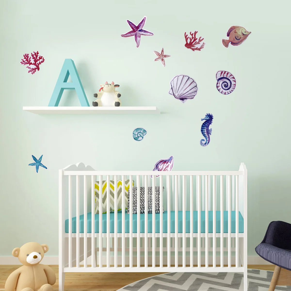 TOPBATHY Sea World настенная наклейка с морской ракушкой для спальни гостиной на морскую