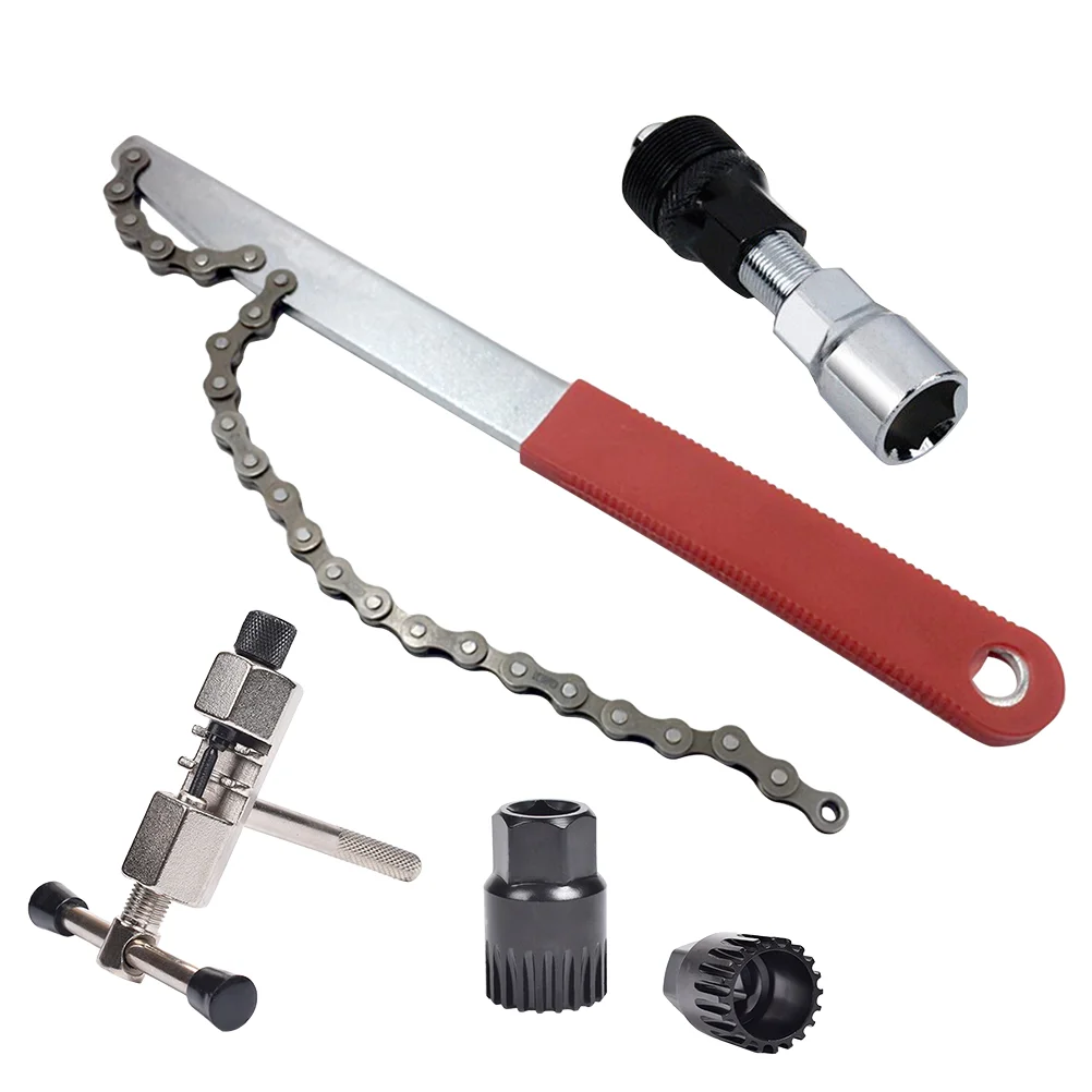 

5 в 1 Съемник коленчатого вала, нижний кронштейн, нижний кронштейн, съемник звездочки, цепной инструмент, общие ремонтные детали (гаечный клю...