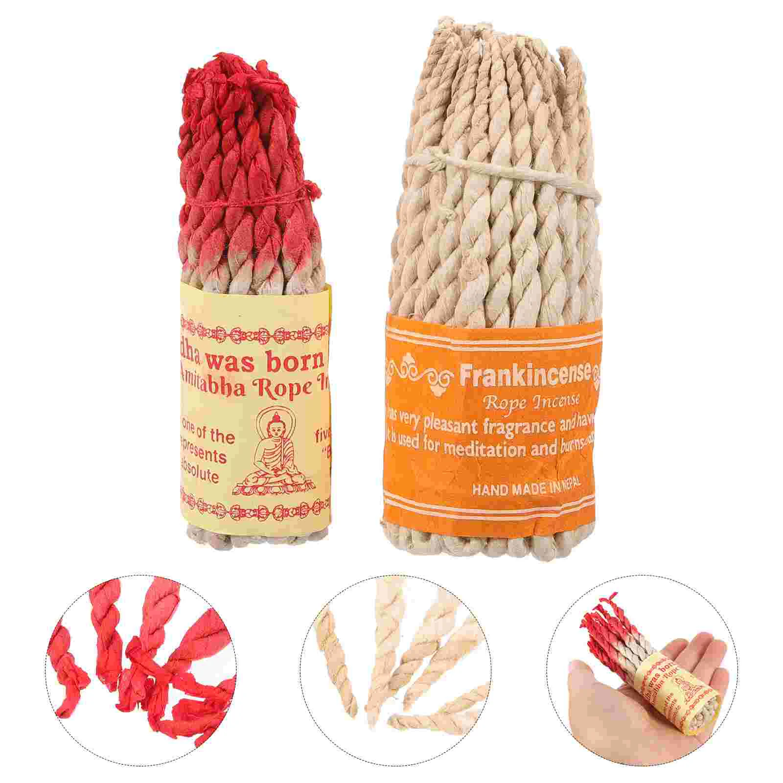 

2 Pcs Braided Tibetan Rope Room Aromatherapy Fragrance Paper Indoor