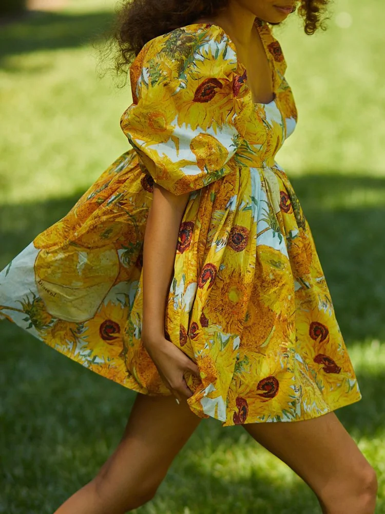 Платье-трапеция женское Плиссированное с квадратным вырезом пикантное