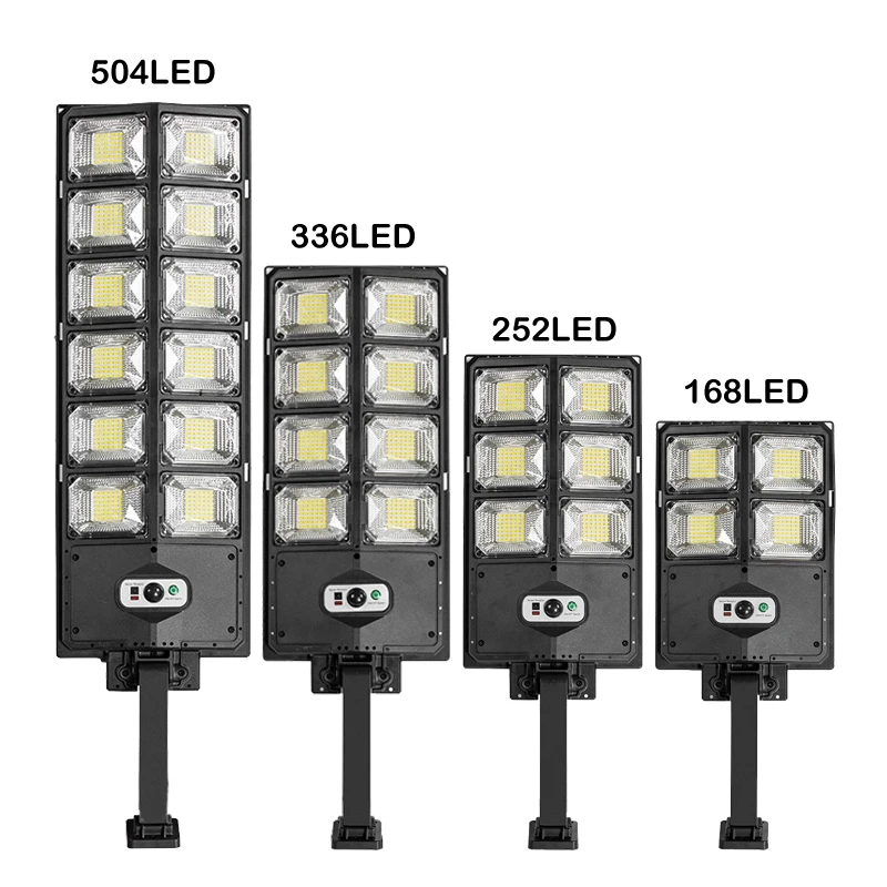 2022 Новый 15000LM 8000W 504LED уличный фонарь на солнечной батарее двухрядный сасветильник