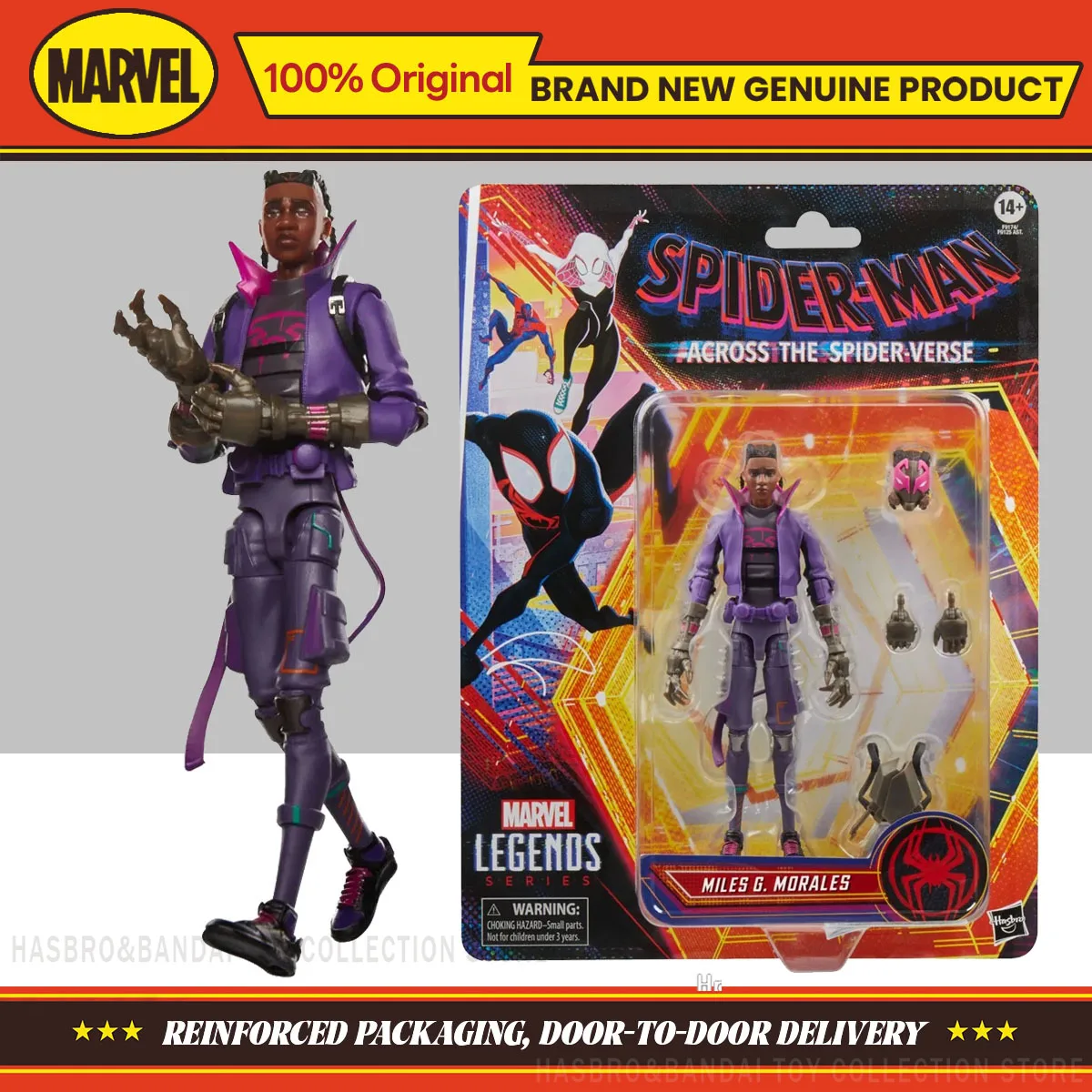 Фото В наличии: Оригинальная фигурка Майлза Г. Моралеса из серии Hasbro Marvel Legends Spider-Man: Across The Spider-Verse, подарочная модель. №1