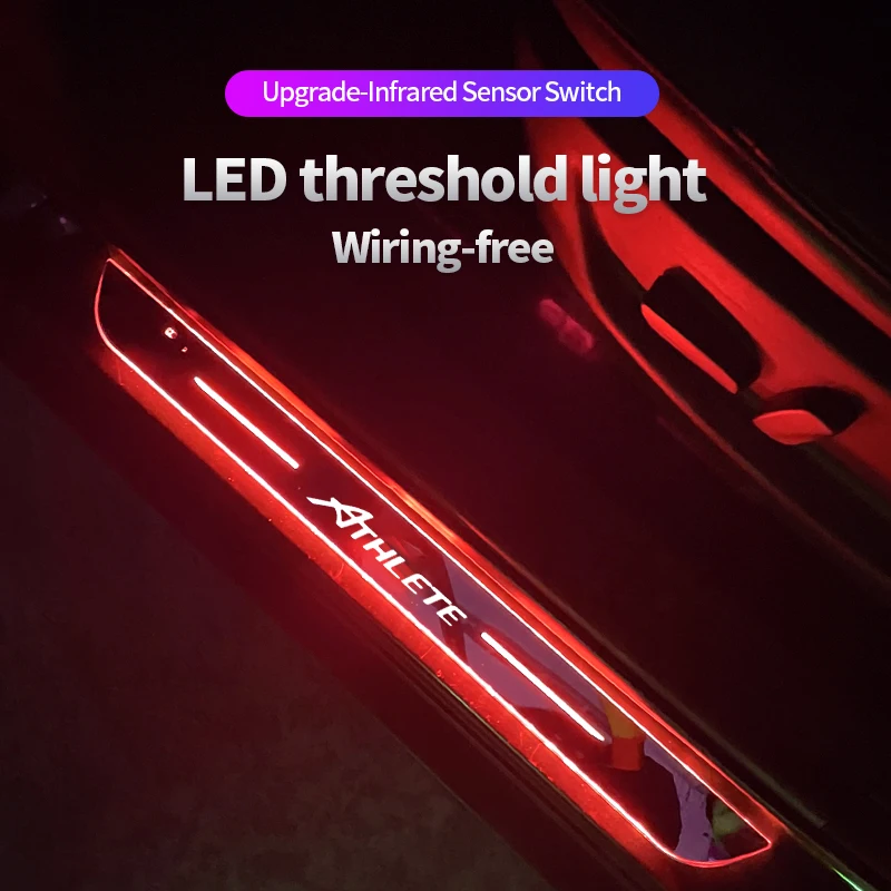 

Acrylic USB Power Moving LED Welcome Pedal Car Scuff Plate Pedal Door Sill Pathway Light For Toyota Crown Athlete Accessories