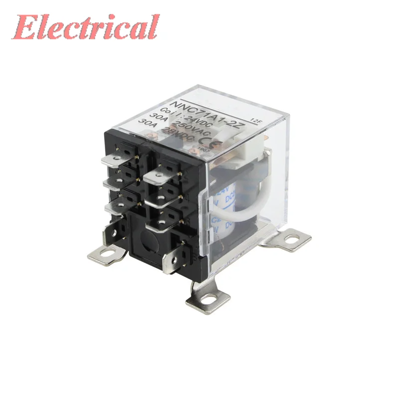 

Стандартное реле мощности, 1 шт., 2Z DC 12V 24V AC 220V 30A 250V AC/28V DC DPDT, универсальное силовое реле, 8 контактов 46x48x38 мм