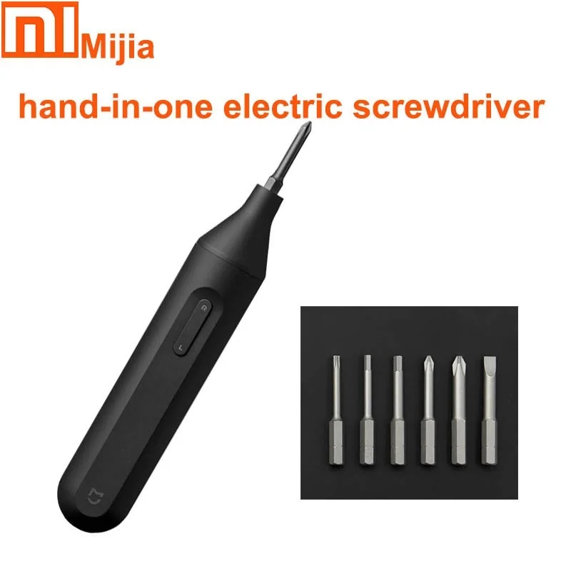 

Оригинальная ручная электрическая отвертка xiaomi Mijia 2 в 1/185 г/6 головок/электрическая отвертка/Портативная/легированная сталь S2