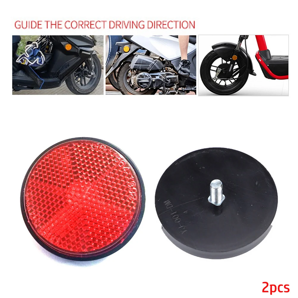 

2x Circular Reflector Car Trucks Motorcycle Night Reflector Refraction Light Part Motorcycle Direct Replacement Parts