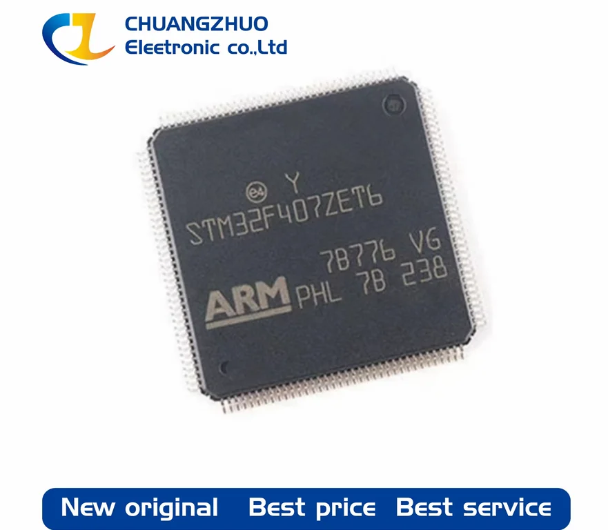 

1Pcs New original STM32F407ZET6 512KB ARM Cortex-M4 192KB 168MHz FLASH 114 LQFP-144(20x20) Microcontroller Units