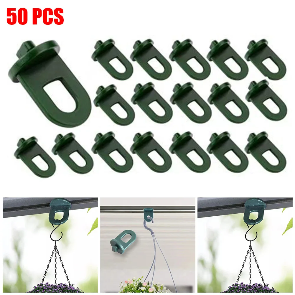 

50PCS Fastener Tied Buckle Clip Hanging Hook Plastic Greenhouse Hook For Basket Plant Pot Flower Hanger Clip Gadgets Garden Tool
