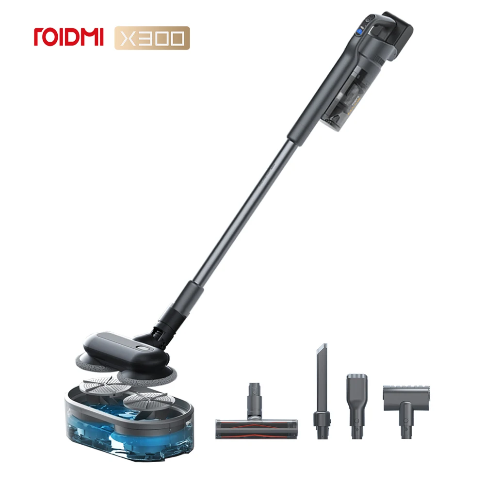 

ROIDMI X300 Ultra Cordless Vacuum Cleaner Upgraded From X30 Plus with Self-cleaning Bucket 27kPa Filtering Efficiency of 99.975%