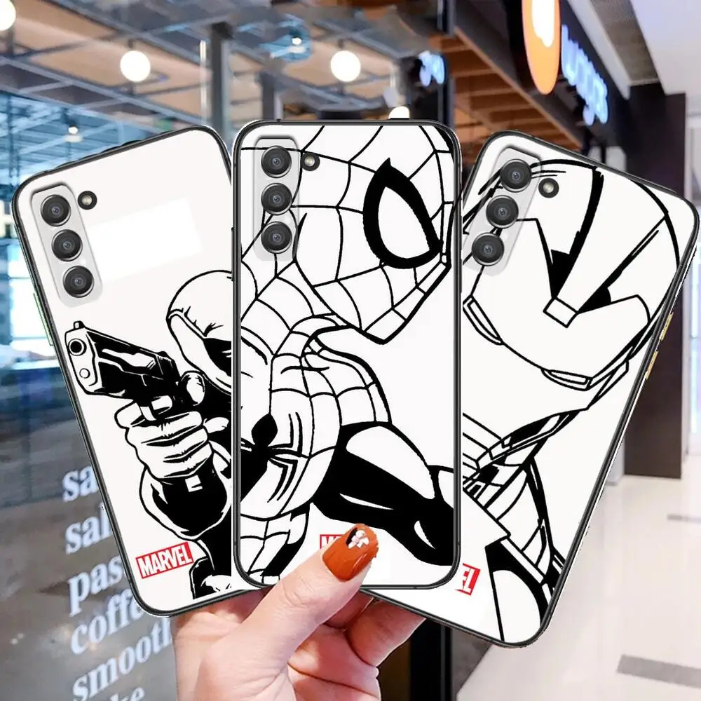 

Marvel Iron Man Spiderman Phone cover hull For SamSung Galaxy s6 s7 S8 S9 S10E S20 S21 S5 S30 Plus S20 fe 5G Lite Ultra Edge