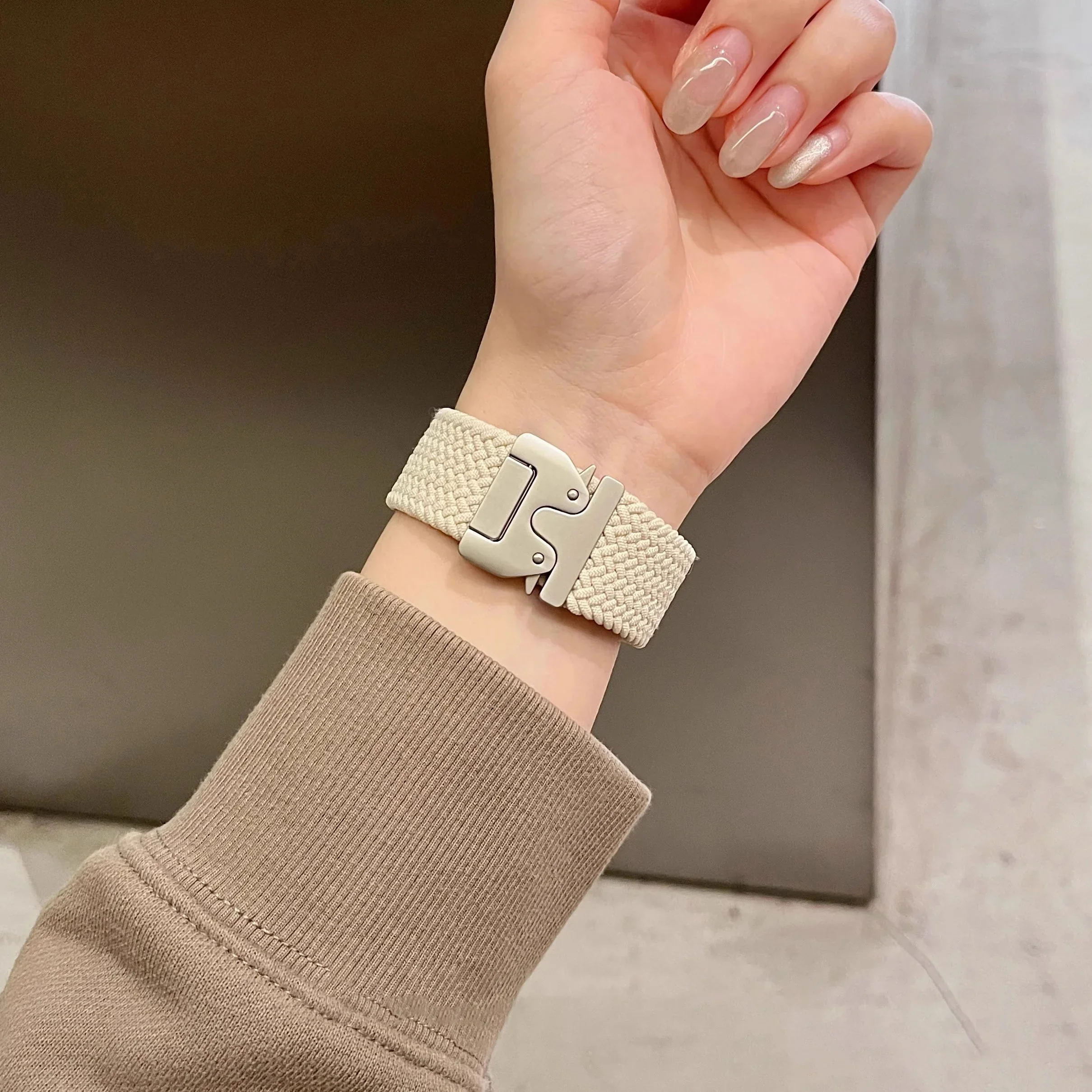 Фото Официальный нейлоновый ремешок-петля для Apple Watch Band Ultra 3 49 мм, Series 11 10 46 мм 42 мм 9 8 7 45 мм 41 мм, браслет с кнопкой для iWatch 6 5 SE №5