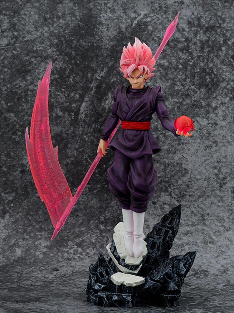 38cm Dragon Ball Super Son Goku Kakarotto Black Goku Zamasu Super Saiyan Peach Red Action Figure PVC Model Collection Statues