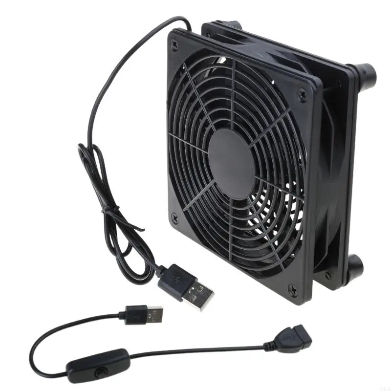 Фото P9FA Compact DC5V 120 мм USB -охлаждающий вентилятор для модема маршрутизатора DVR Box №5