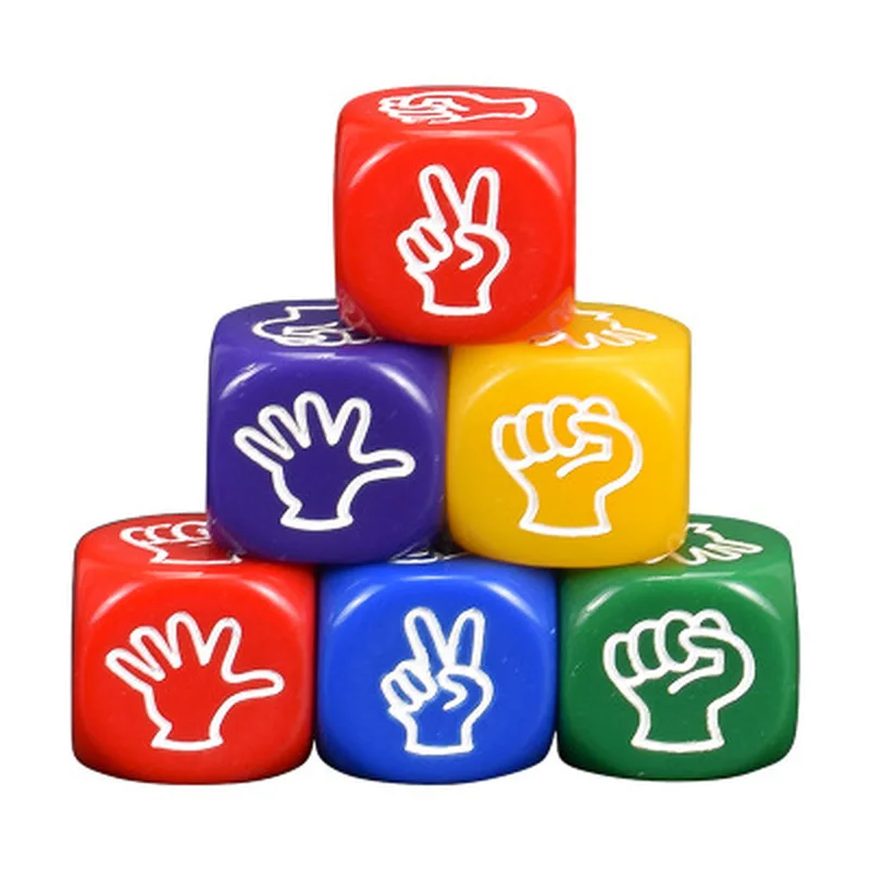 

2Pcs Funny Dice Board Games Toy Creative Finger-guessing Game Dice Rock Paper Scissors Game Scissors Stone Family Party Supplies