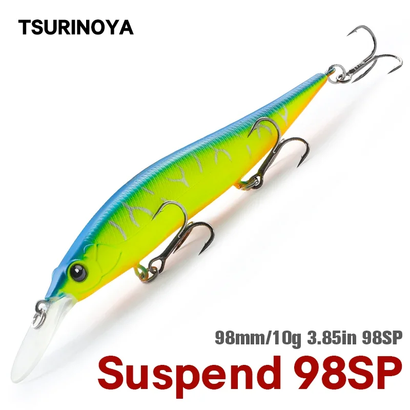 TSURINOYA 98 мм 10 г подвесная джеркбейт гольяна AURORA 98SP Max 2 м жесткая приманка