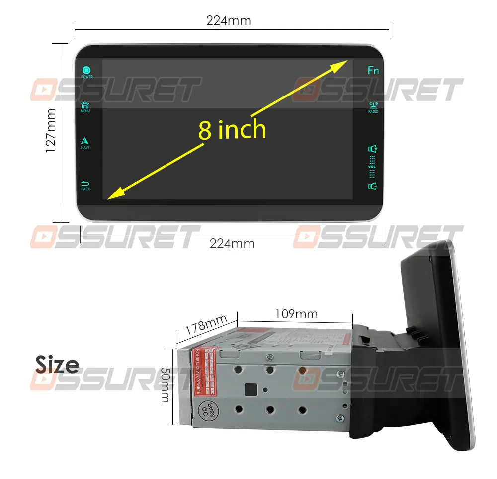 1 Din Android 10 автомобильное стерео радио GPS навигация WIFI Bluetooth аудио Универсальный