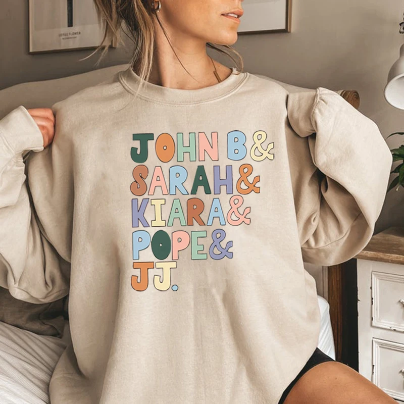 Outer Banks Sweatshirt John B JJ Kiara Pope Pogue Life Pullover Obx P4l Name List Hoodies Women Kawaii Crewneck Sweatshirts
