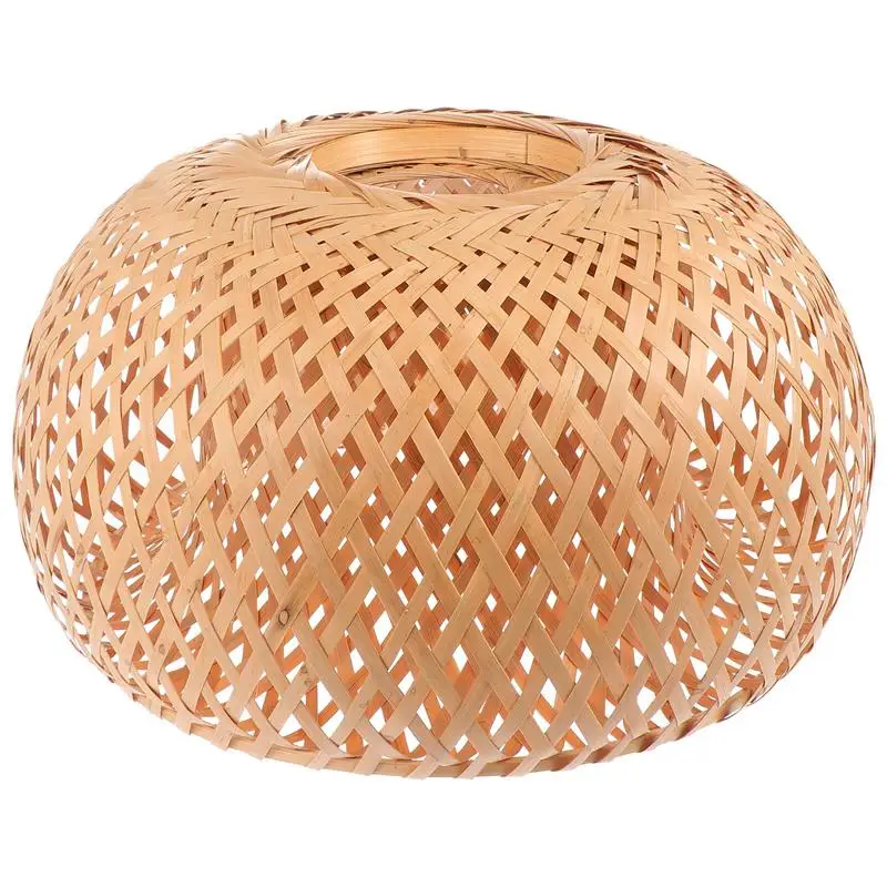 

1 шт. бамбуковый тканый абажур, потолочный светильник для ресторана, домашний абажур цвета хаки