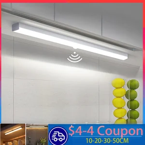 LED Lights Kitchen Cabinets Smart Lamp PIR Motion Sensor Light Led Rechargeable Closet Light 20/30/