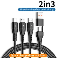 5a 3 in 2 cable usb a c to type c ios android pd 18w fast charge cord for iphone 13 pro max xiaomi mi 12 pro samsung s22 oneplus