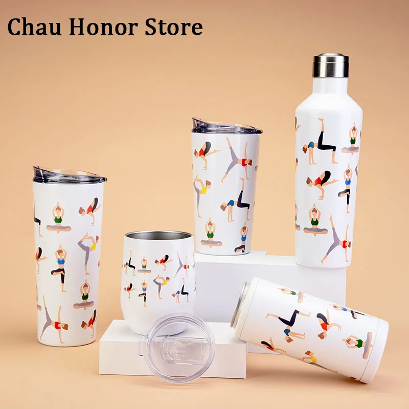 

Yoga Stainless Steel Coffee Thermos Bottle Thermal Mug Leakproof Car Vacuum Flasks Coffee Cup Travel Portable Insulated Bottles